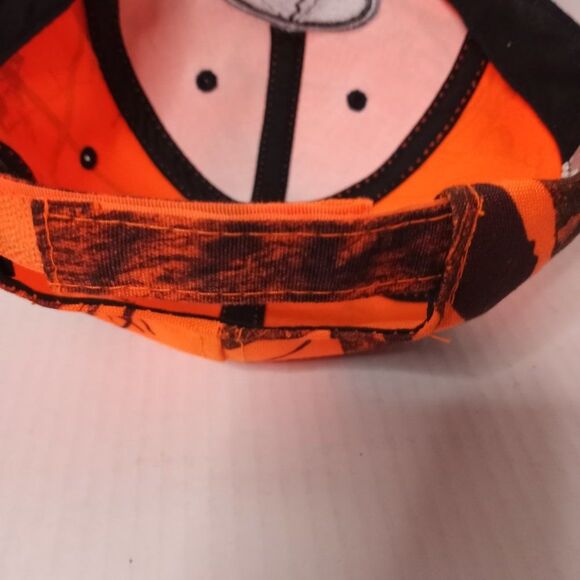 Mossy Oak Hunting Logo Safety Orange Branch Pattern Adjustable Outdoor Cap - Picture 7 of 8